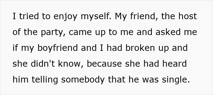 Guy Pretends To Be Single At A Party, Makes Up Dumb Excuses When GF Confronts Him