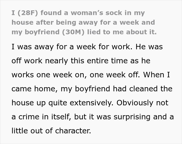 Woman Finds Mysterious Sock At Home, But It’s Her Boyfriend’s Reaction That Shocks Her