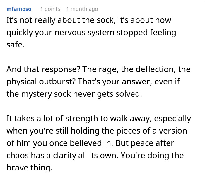 Woman Finds Mysterious Sock At Home, But It’s Her Boyfriend’s Reaction That Shocks Her