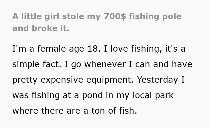11YO Steals Woman’s Expensive Fishing Pole, Snaps It When She Gets Busted, Woman Lawyers Up