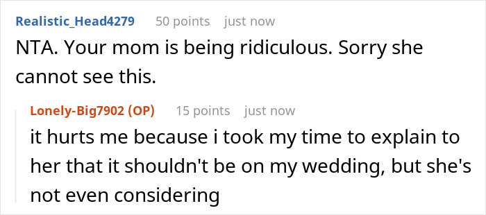 Bride&#8217;s Mom Threatens To Skip The Wedding If Bride Refuses To Let Her Wear White Gown To The Event