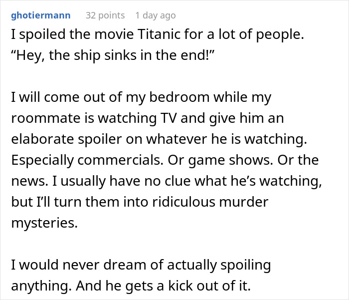 Guy Thinks Dropping Spoilers Is A Hobby, Shuts Up After One Of His Victim Spoils Him Right Back