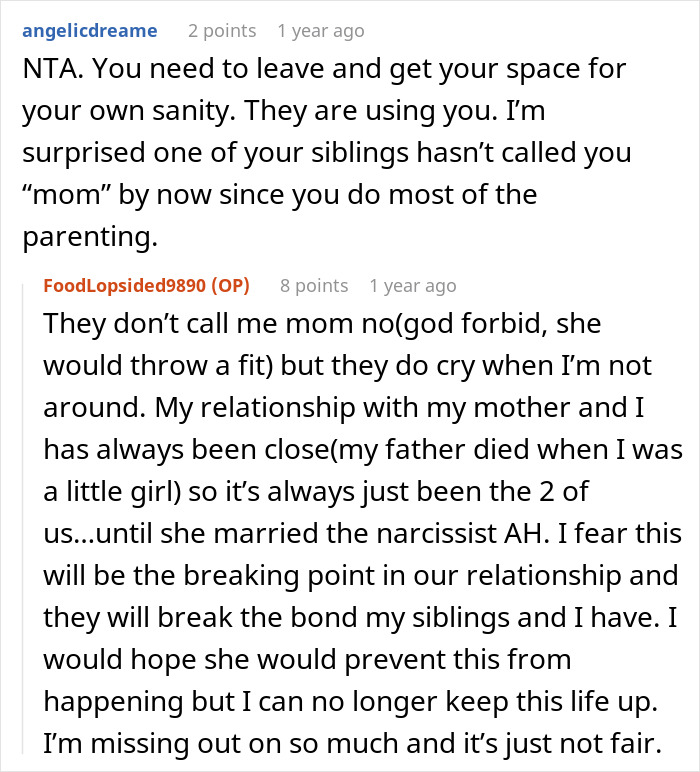 &#8220;Why Is This My Responsibility?&#8221;: 20YO Has Had Enough Of Taking Care Of Half-Siblings, Moves Out
