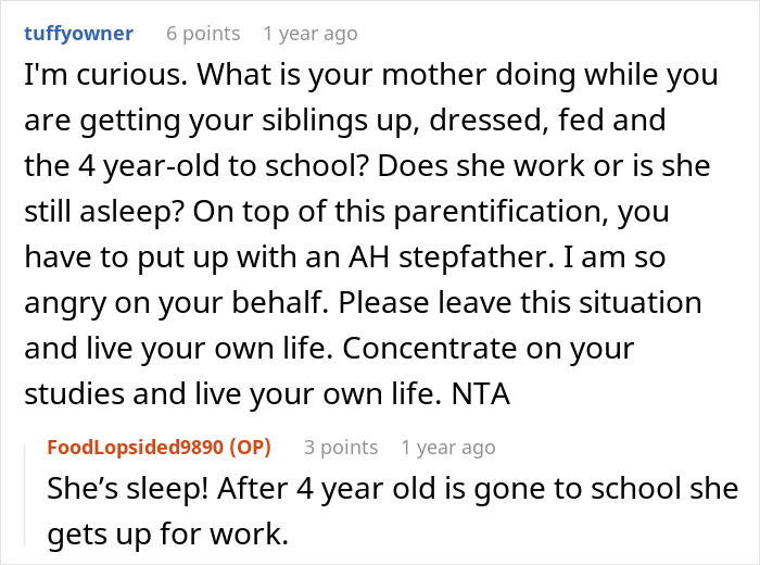 &#8220;Why Is This My Responsibility?&#8221;: 20YO Has Had Enough Of Taking Care Of Half-Siblings, Moves Out
