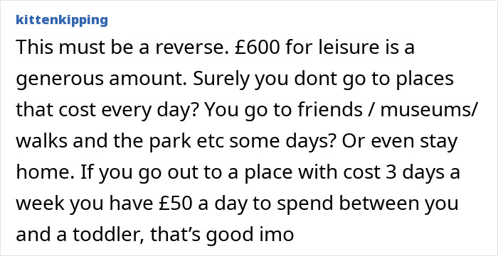 Woman On A 12-Month Hiatus From Work, Expects More Money Than The £150/Week That Husband Gives