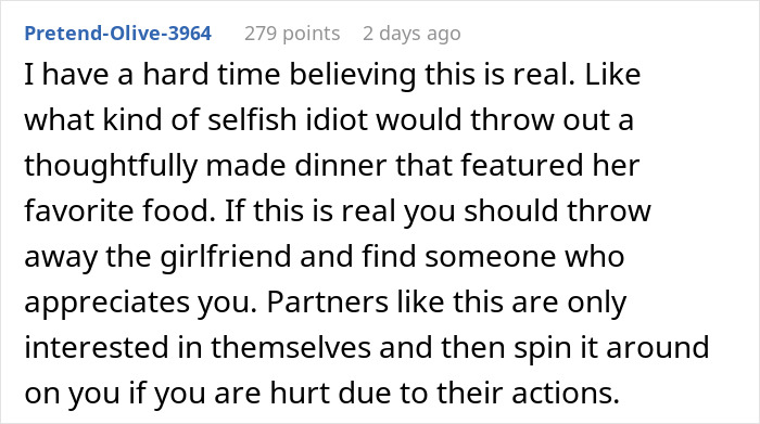 Man Cooks Food For GF But She Throws It Away, He Has Enough And Dumps Her