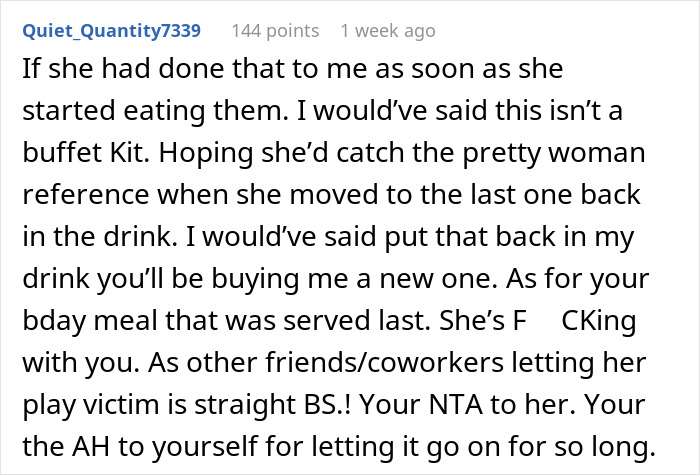 Woman Reaches Breaking Point After Coworker Grabs Food From Her Birthday Brunch Plate