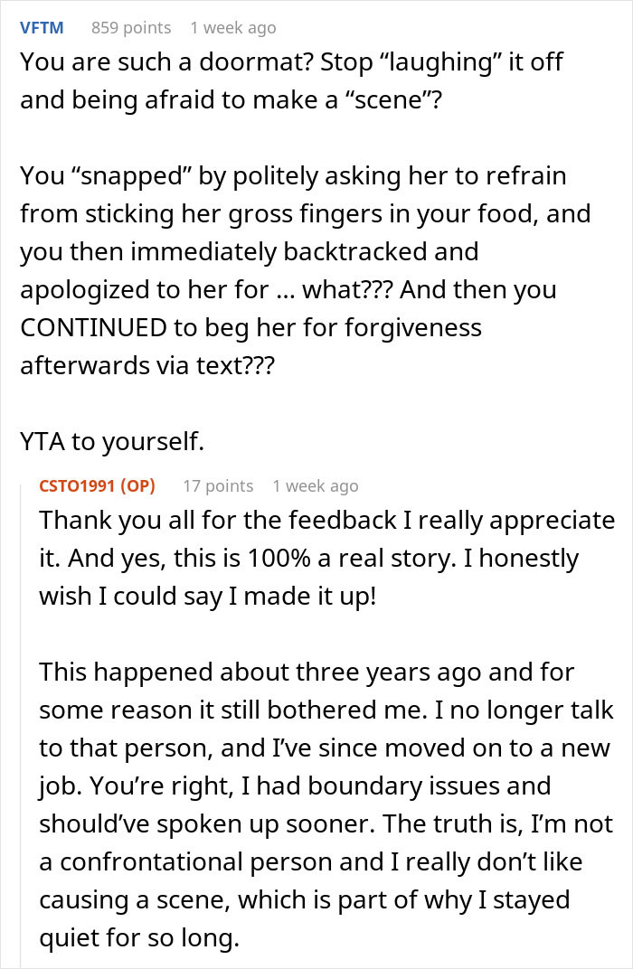 Woman Reaches Breaking Point After Coworker Grabs Food From Her Birthday Brunch Plate