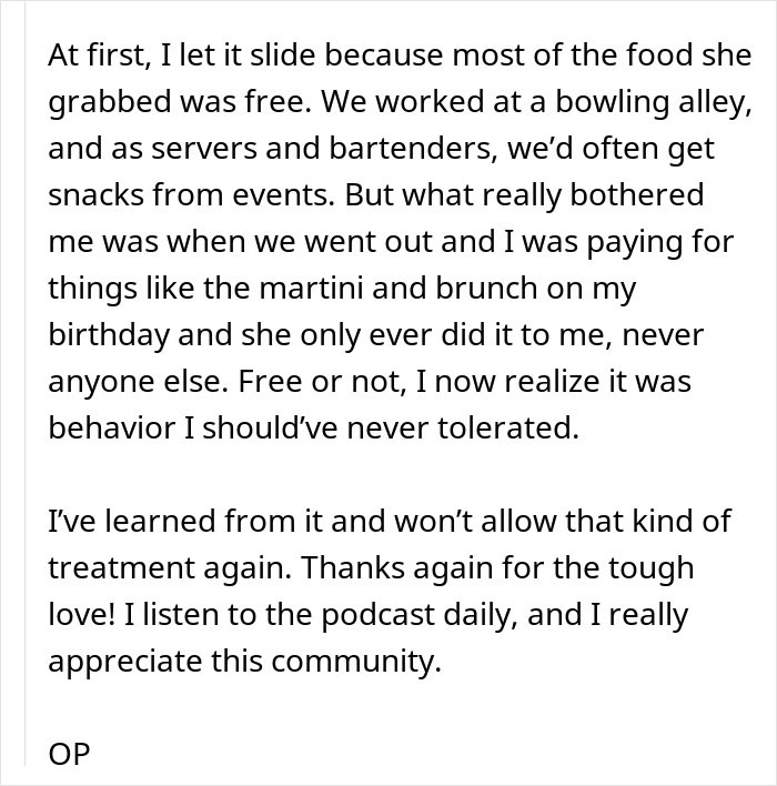 Woman Reaches Breaking Point After Coworker Grabs Food From Her Birthday Brunch Plate