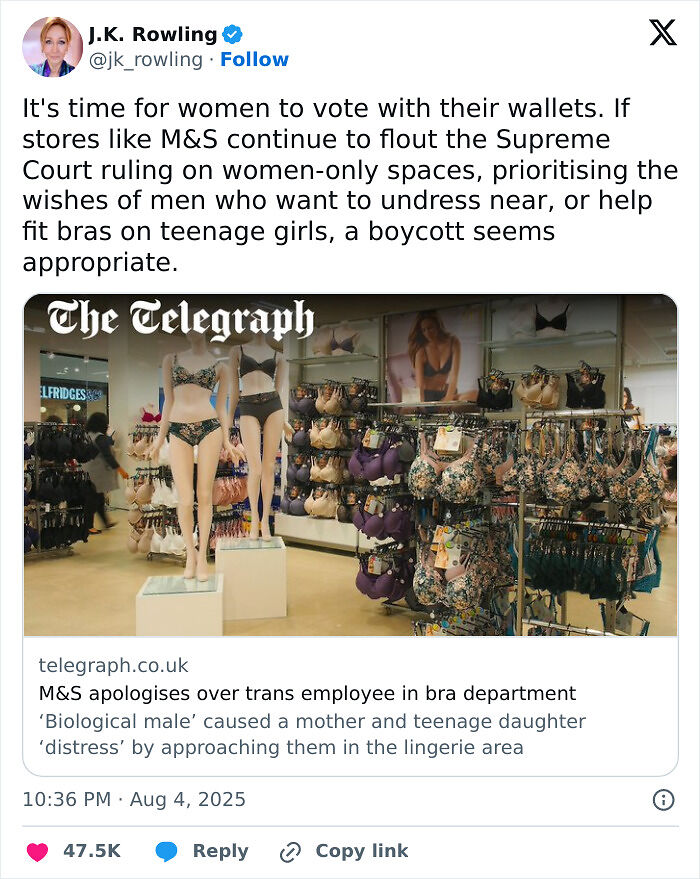 &#8220;Karen&#8221; Gets Mad Alleged Trans Employee Offered To Help Her Daughter, 14, Shop For Bra