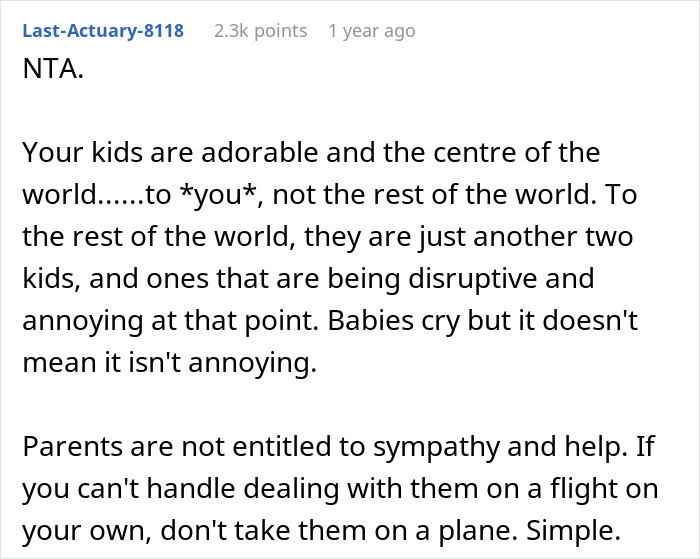 Mom Expects Support And Help For Flying With 2 Screaming Kids, Gets A Brutal Reality Check Instead