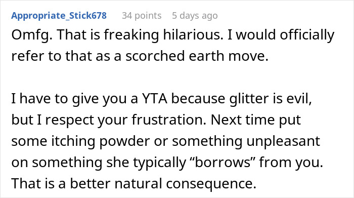 Roommate Steals Woman&#8217;s Stuff, So She Turns The Apartment Into A Sparkly Trap