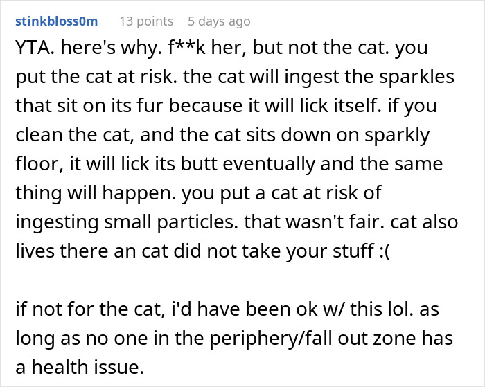 Roommate Steals Woman&#8217;s Stuff, So She Turns The Apartment Into A Sparkly Trap
