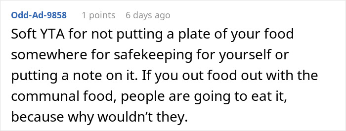 Woman With Dietary Needs Brings Food, In-Laws Eat It All, Call Her Names