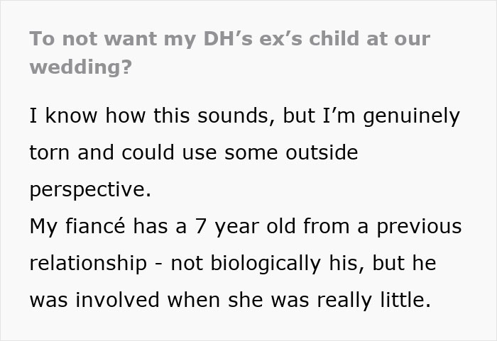 Woman Doesn’t Want Her Fiancé’s Estranged Stepkid At Their Wedding, Asks Online What To Do