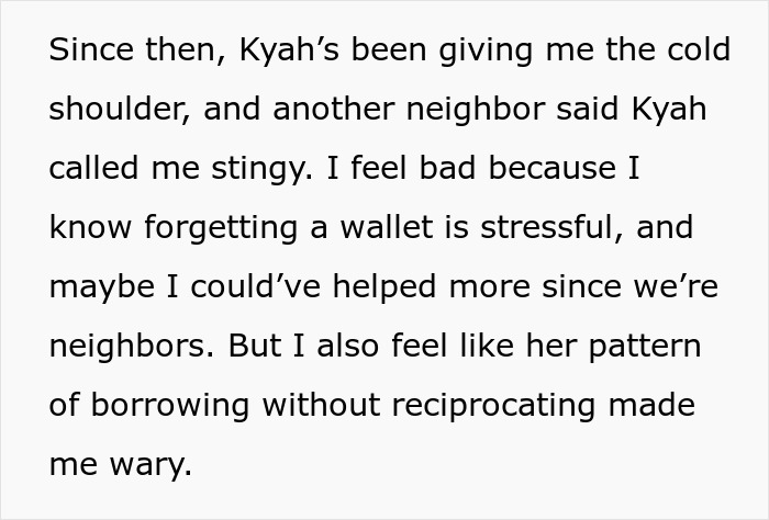 Lady Borrows Everything But The Kitchen Sink, Expects Neighbor To Cover Her $85 Grocery Bill Too