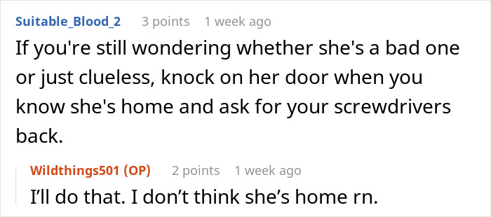 Lady Borrows Everything But The Kitchen Sink, Expects Neighbor To Cover Her $85 Grocery Bill Too