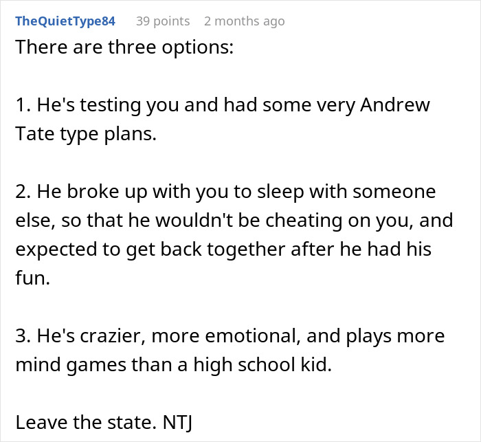 BF Breaks Up Without Warning, Blocks Contact, Then Claims He Was Waiting For Her To Fight For Him