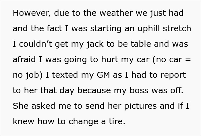 Employee Misses Work Due To Flat Tire, GM Goes Out Of Their Way To Check &#8220;The Truth&#8221;