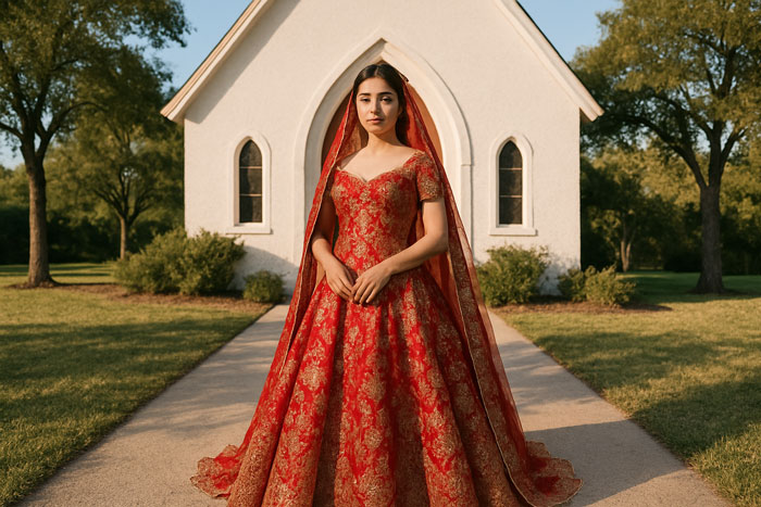 Bride Outsmarts Her Attention-Seeking Mom Who Wears A White Dress By Picking Red For Her Gown