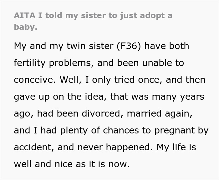 Baby-Mad Woman Can’t Conceive, Burns Through 2 Marriages, Has Meltdown When Sis Suggests She Adopt