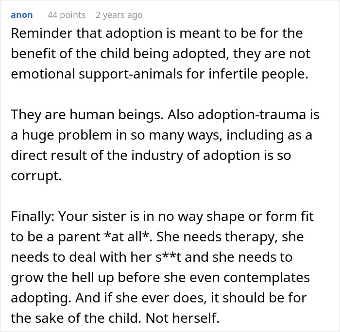 Baby-Mad Woman Can’t Conceive, Burns Through 2 Marriages, Has Meltdown When Sis Suggests She Adopt