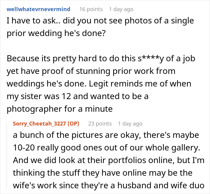 Wedding Photographer Charges $3K, Delivers Shots That Leave The Internet In Disbelief