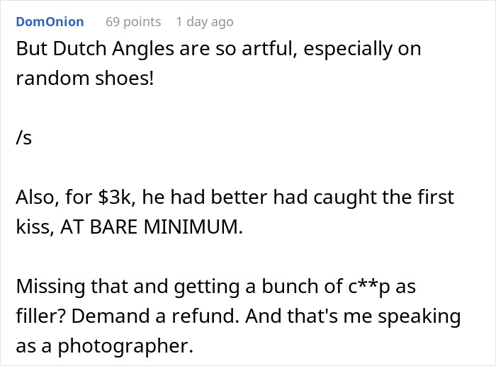 Wedding Photographer Charges $3K, Delivers Shots That Leave The Internet In Disbelief