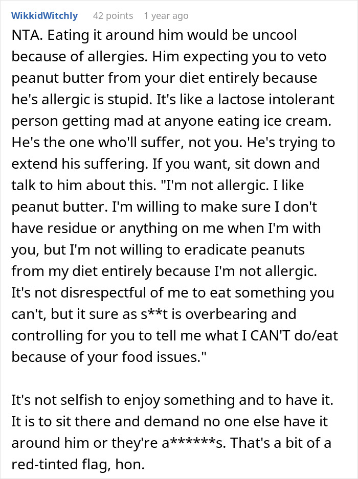 Man Upset GF Bought Herself A Peanut Butter Cake To Eat At Work Knowing He Can’t Eat It