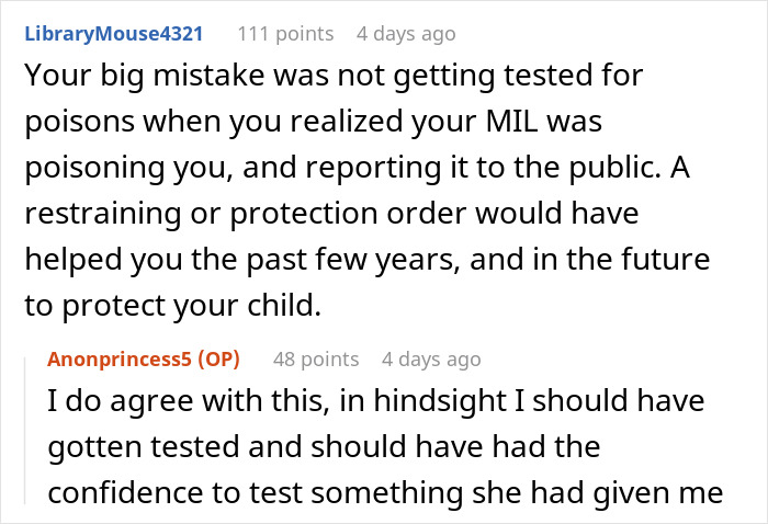 Woman Is Convinced MIL Was Poisoning Her, Ends Contact But Fears Pregnancy Might Change Everything