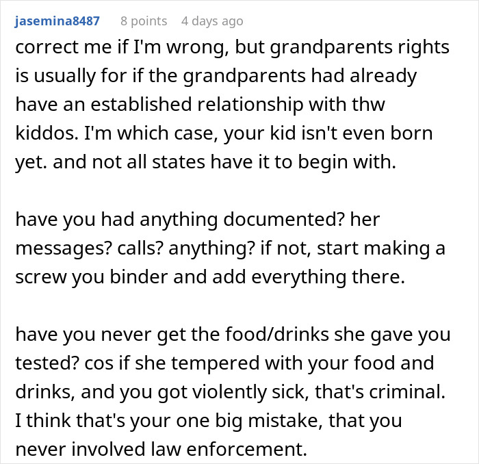 Woman Is Convinced MIL Was Poisoning Her, Ends Contact But Fears Pregnancy Might Change Everything