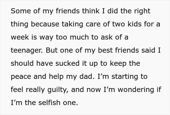“That’s A Full-Time Job”: Teen Refuses To Babysit Step-Siblings For A Week, Parents Have A Meltdown