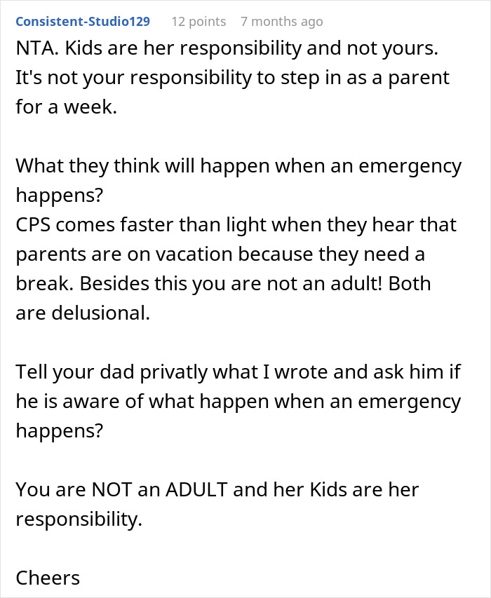 “That’s A Full-Time Job”: Teen Refuses To Babysit Step-Siblings For A Week, Parents Have A Meltdown
