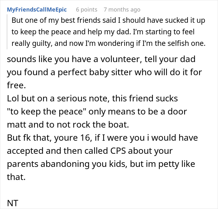“That’s A Full-Time Job”: Teen Refuses To Babysit Step-Siblings For A Week, Parents Have A Meltdown