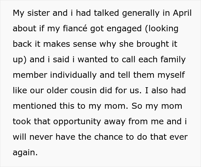 Bride Cuts Mom Off From Key Wedding Plans After She Turns Proposal Into A Mass Family Update