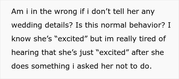 Bride Cuts Mom Off From Key Wedding Plans After She Turns Proposal Into A Mass Family Update
