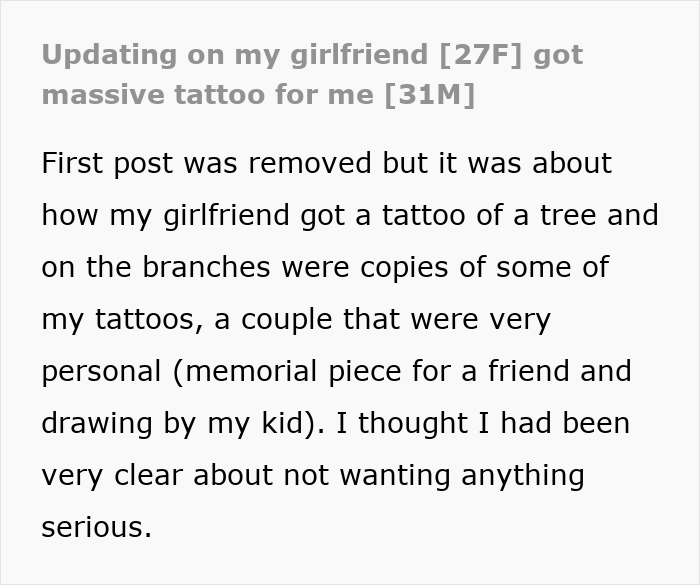 “Yikes”: Folks Shocked By GF Tattooing All Of BF&#8217;s Tattoos On Her Own Body, He Wants To End Things