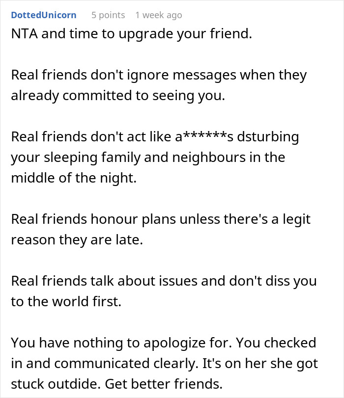 “AITA For Refusing To Let My Friend Into My House After She Was Over 6 Hours Late?”
