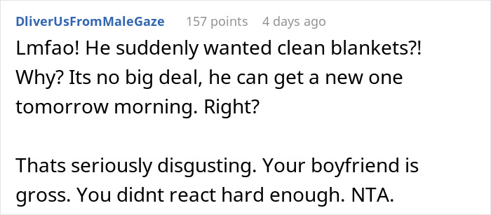 “Boyfriend Peed The Bed And Is Mad At Me For My Response”