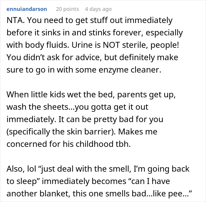 “Boyfriend Peed The Bed And Is Mad At Me For My Response”