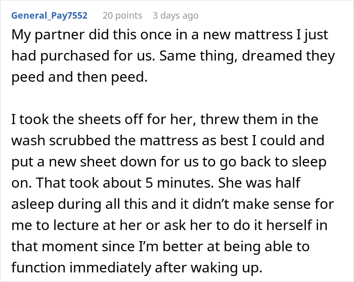 “Boyfriend Peed The Bed And Is Mad At Me For My Response”