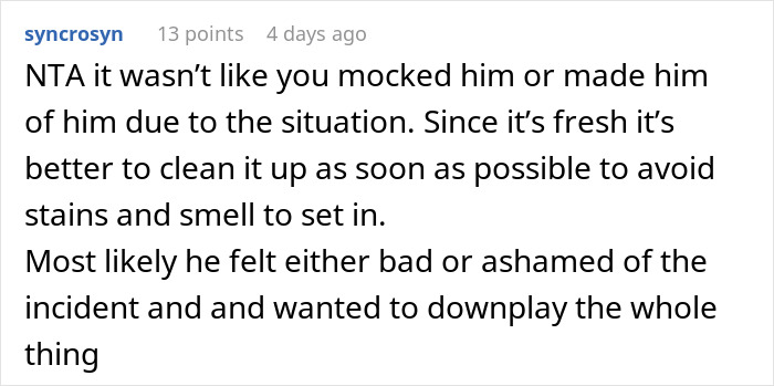 “Boyfriend Peed The Bed And Is Mad At Me For My Response”