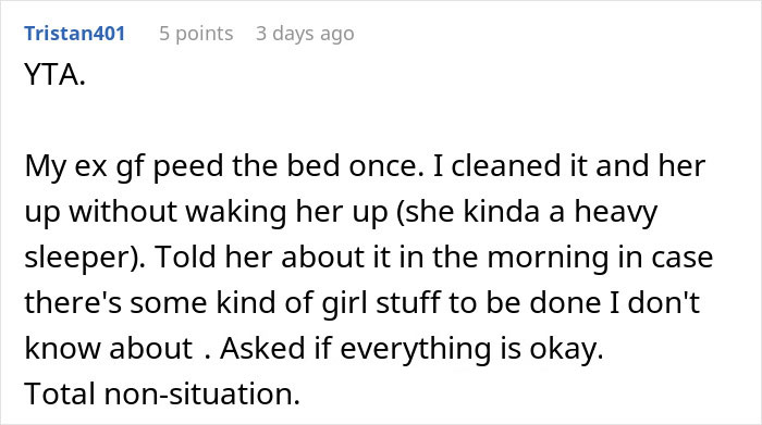 “Boyfriend Peed The Bed And Is Mad At Me For My Response”