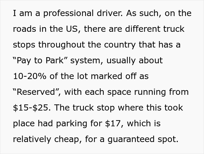 Truck Driver Refuses To Move From Reserved Spot, Guy Takes Revenge Leading To Unemployment