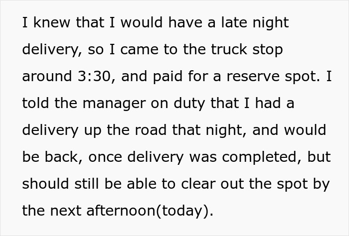 Truck Driver Refuses To Move From Reserved Spot, Guy Takes Revenge Leading To Unemployment