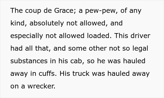 Truck Driver Refuses To Move From Reserved Spot, Guy Takes Revenge Leading To Unemployment