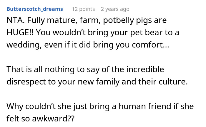 Mom Of The Bride Told She Can’t Bring Her Pet Pig To The Wedding, Does It Anyway And Ruins It