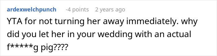 Mom Of The Bride Told She Can’t Bring Her Pet Pig To The Wedding, Does It Anyway And Ruins It