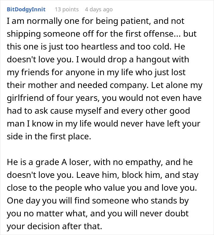 Woman Faces Double Heartbreak When Mother’s Death Brings Boyfriend’s True Character To Light
