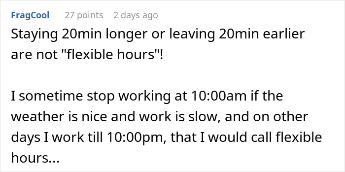 Boss Tries To Fix A Non-Issue By Banning Flexible Hours, Only Makes Things Worse